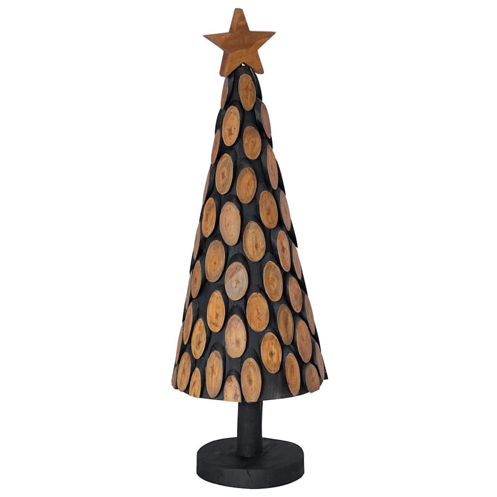 Vidaxl kerstboom met standaard bruin 90 cm massief teakhout