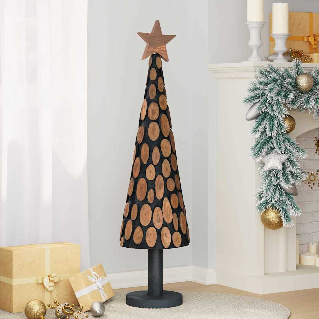 Vidaxl kerstboom met standaard bruin 120 cm massief teakhout