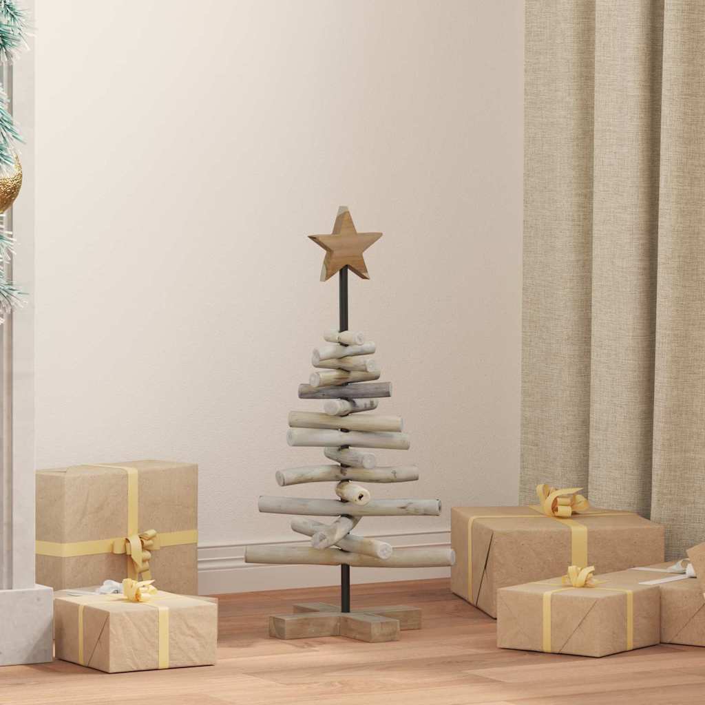 Vidaxl kerstboom bruin 60 cm massief teakhout