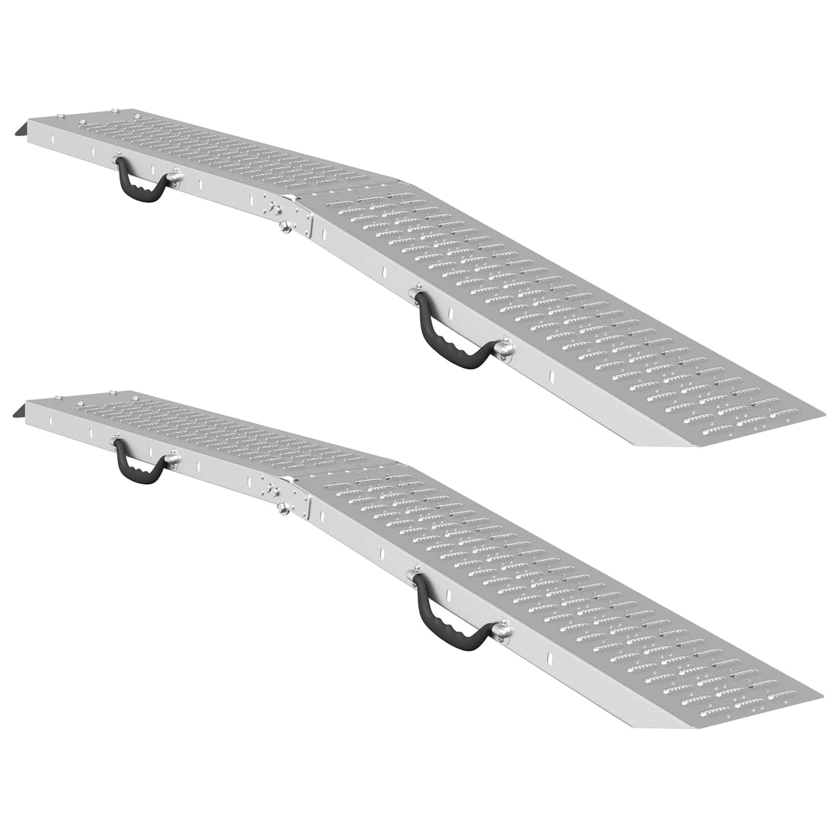 Vidaxl laadhelling 200 kg 2 pcs zilver 186 x 23 x 4,5 cm