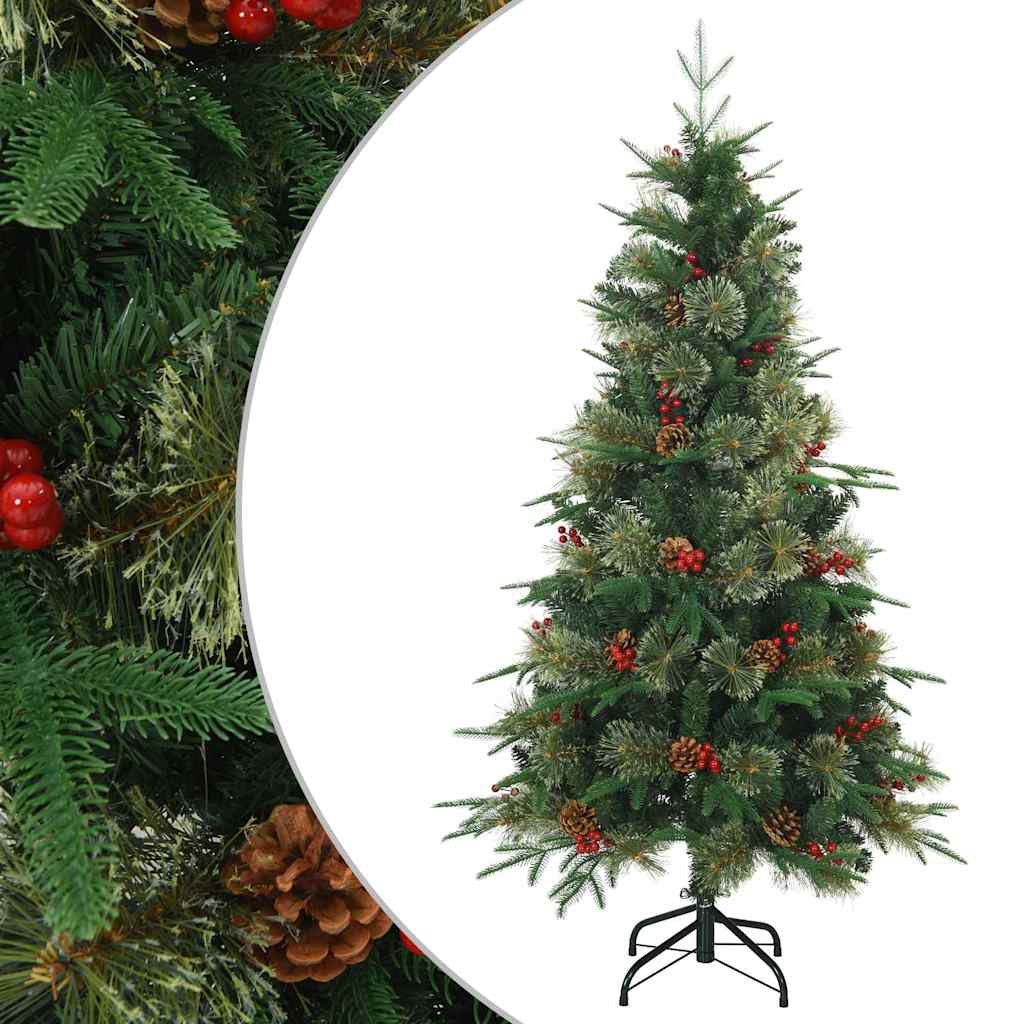 Vidaxl kunstmatige inklapbare kerstboom groen 150 cm pvc, pe en staal
