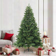 Vidaxl kunstmatige inklapbare kerstboom groen 210 cm pvc, pe en staal