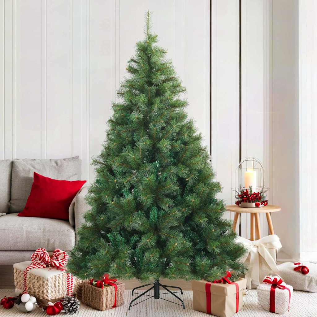 Vidaxl kunstmatige inklapbare kerstboom groen 180 cm pvc, staal