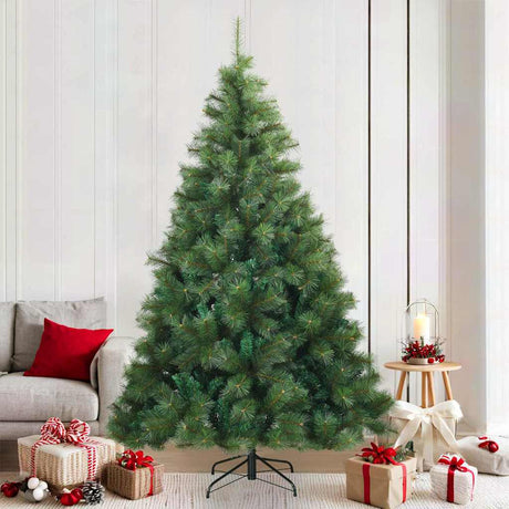 Vidaxl kunstmatige inklapbare kerstboom groen 210 cm pvc, staal