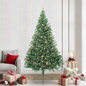 Vidaxl kunstmatig voorverlicht kerstboom groen 240 cm pvc