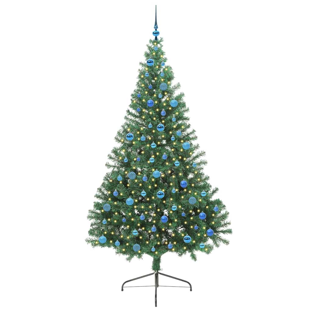 Vidaxl kunstmatig voorverlicht kerstboom met 300 led groen 240 cm pvc