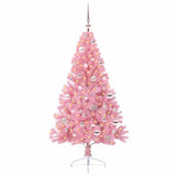 Vidaxl kunstmatig voorverlicht kerstboom met 150 led roze 150 cm pvc