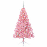 Vidaxl kunstmatig voorverlicht kerstboom met 150 led roze 150 cm pvc