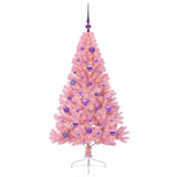 Vidaxl kunstmatig voorverlicht kerstboom met 150 led roze 150 cm pvc