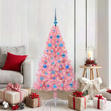 Vidaxl kunstmatig voorverlicht kerstboom met 150 led roze 150 cm pvc
