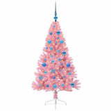 Vidaxl kunstmatig voorverlicht kerstboom met 150 led roze 150 cm pvc