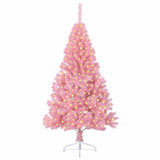 Vidaxl kunstmatig voorverlicht kerstboom met 300 led roze 180 cm pvc