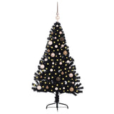 Vidaxl kunstmatig voorverlicht kerstboom met 150 led zwart 150 cm pvc
