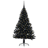 Vidaxl kunstmatig voorverlicht kerstboom met 150 led zwart 150 cm pvc