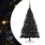 Vidaxl kunstmatig voorverlicht kerstboom met 300 led zwart 180 cm pvc