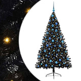 Vidaxl kunstmatig voorverlicht kerstboom met 300 led zwart 180 cm pvc