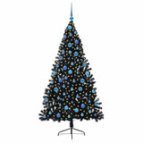 Vidaxl kunstmatig voorverlicht kerstboom met 300 led zwart 180 cm pvc