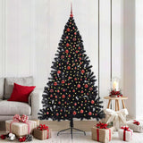 Vidaxl kunstmatig voorverlicht kerstboom met 300 led zwart 210 cm pvc