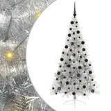 Vidaxl kunstmatig voorverlicht kerstboom met 300 led zilver 210 cm pet