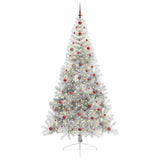 Vidaxl kunstmatig voorverlicht kerstboom met 300 led zilver 240 cm pet