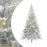 Vidaxl kunstmatig voorverlicht kerstboom met 300 led zilver 240 cm pet