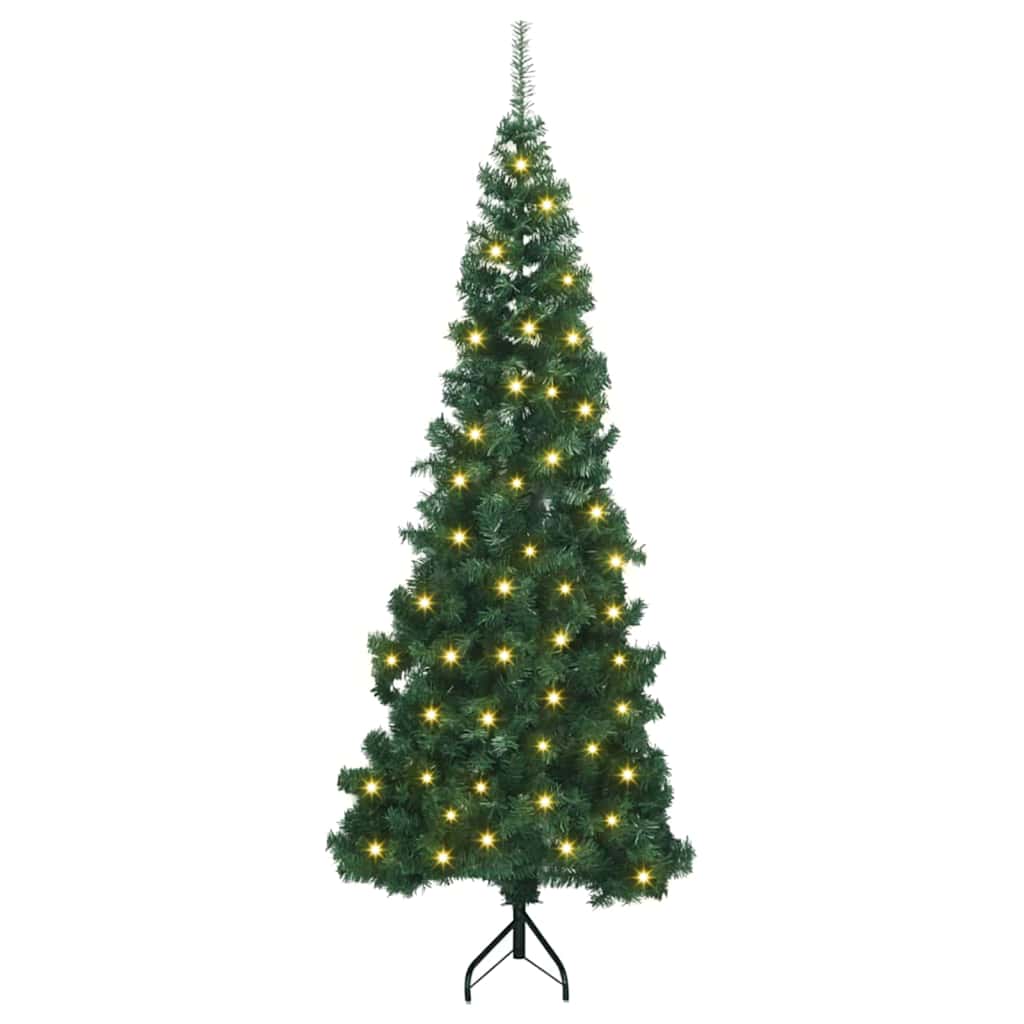 Vidaxl hoek kunstkerstboom met 300 led groen 180 cm pvc en metaal