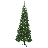 Vidaxl hoek kunstkerstboom met 300 led groen 180 cm pvc en metaal