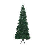 Vidaxl hoek kunstkerstboom met 300 led groen 180 cm pvc en metaal