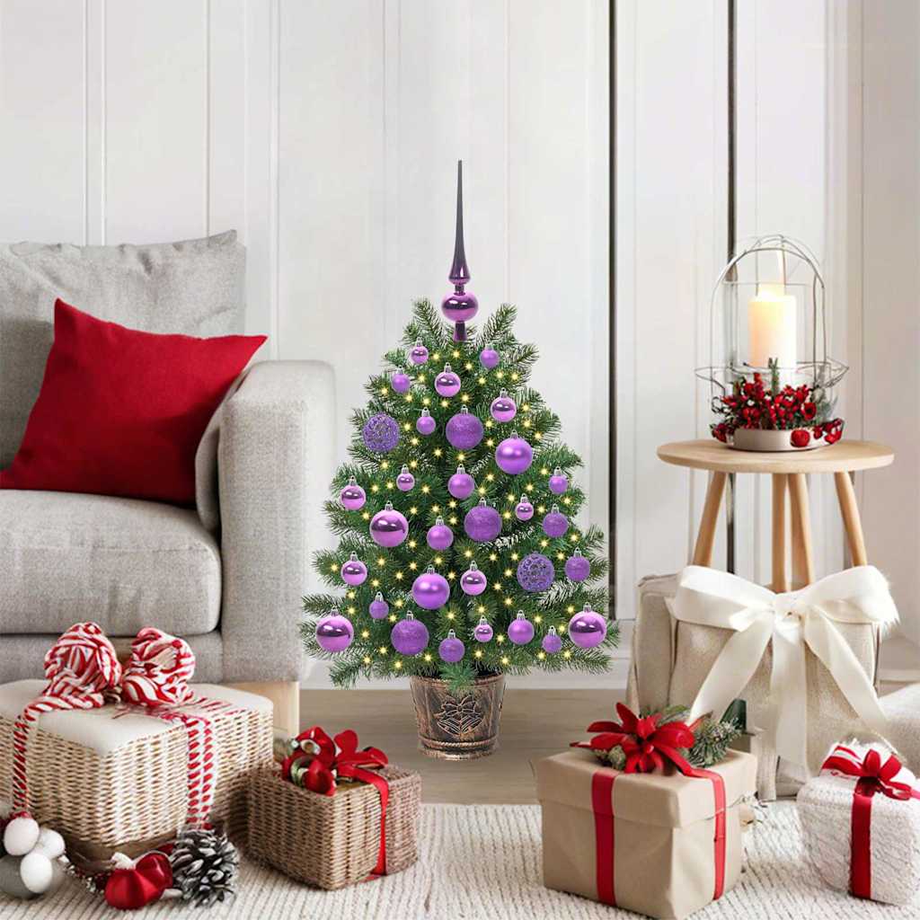Vidaxl kunstkerstboom met 150 led met standaard groen 75 cm pe en pvc