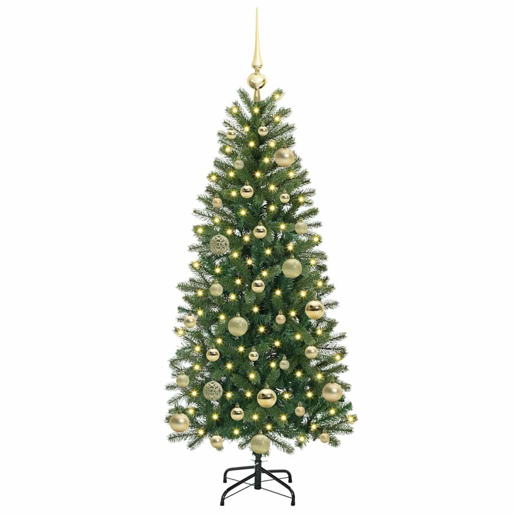 Vidaxl kunstkerstboom met 150 led met standaard groen 120 cm pe en pvc