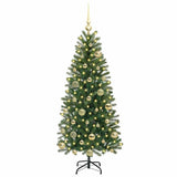 Vidaxl kunstkerstboom met 150 led met standaard groen 120 cm pe en pvc