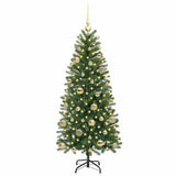 Vidaxl kunstkerstboom met 150 led met standaard groen 150 cm pe en pvc