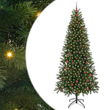 Vidaxl kunstkerstboom met 300 led met standaard groen 240 cm pe en pvc