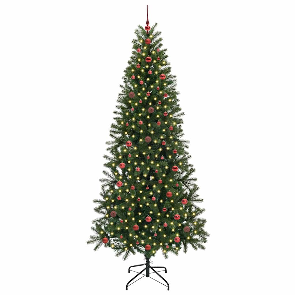 Vidaxl kunstkerstboom met 300 led met standaard groen 240 cm pe en pvc