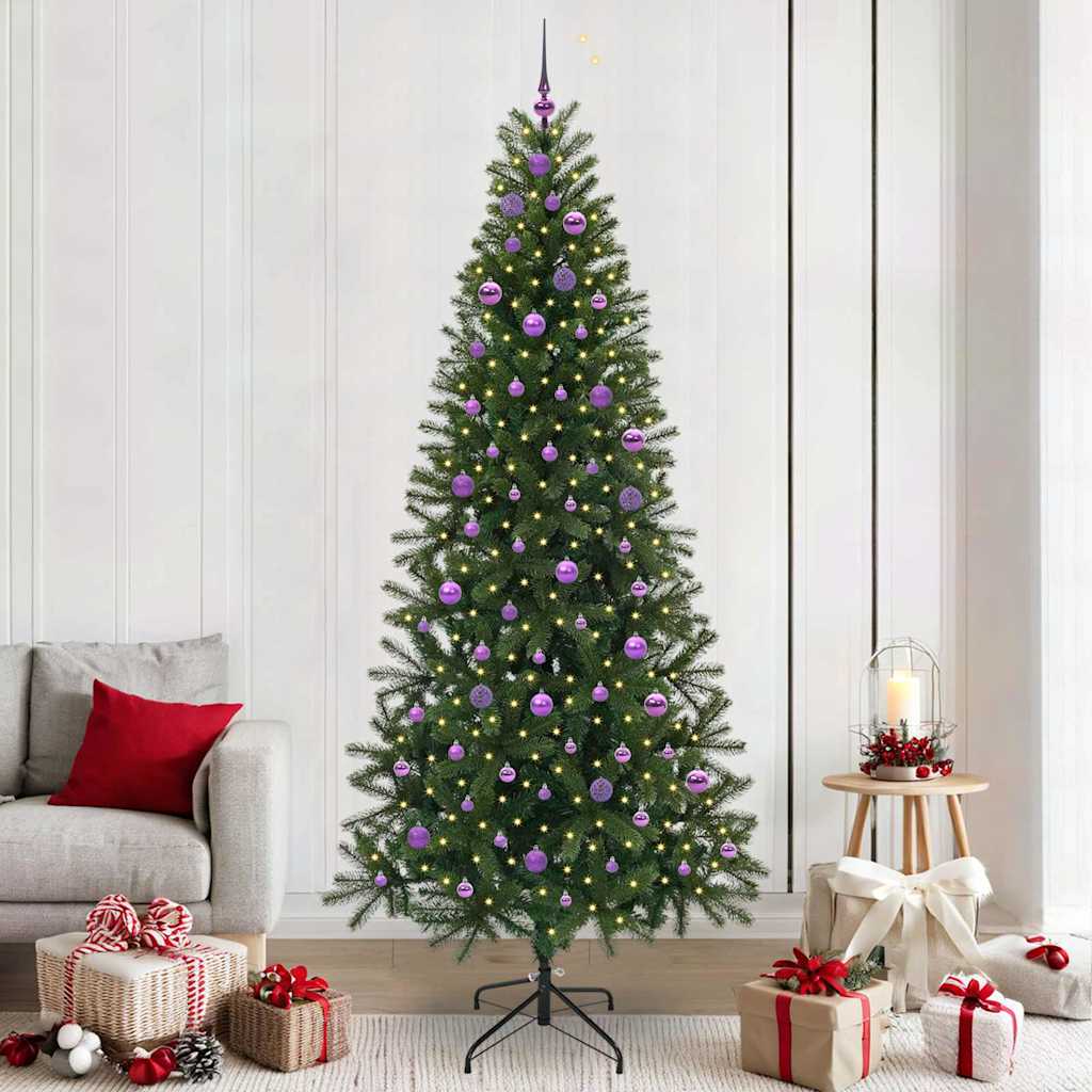 Vidaxl kunstkerstboom met 300 led met standaard groen 240 cm pe en pvc