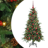 Vidaxl kunstmatige inklapbare kerstboom groen 120 cm pe en pvc