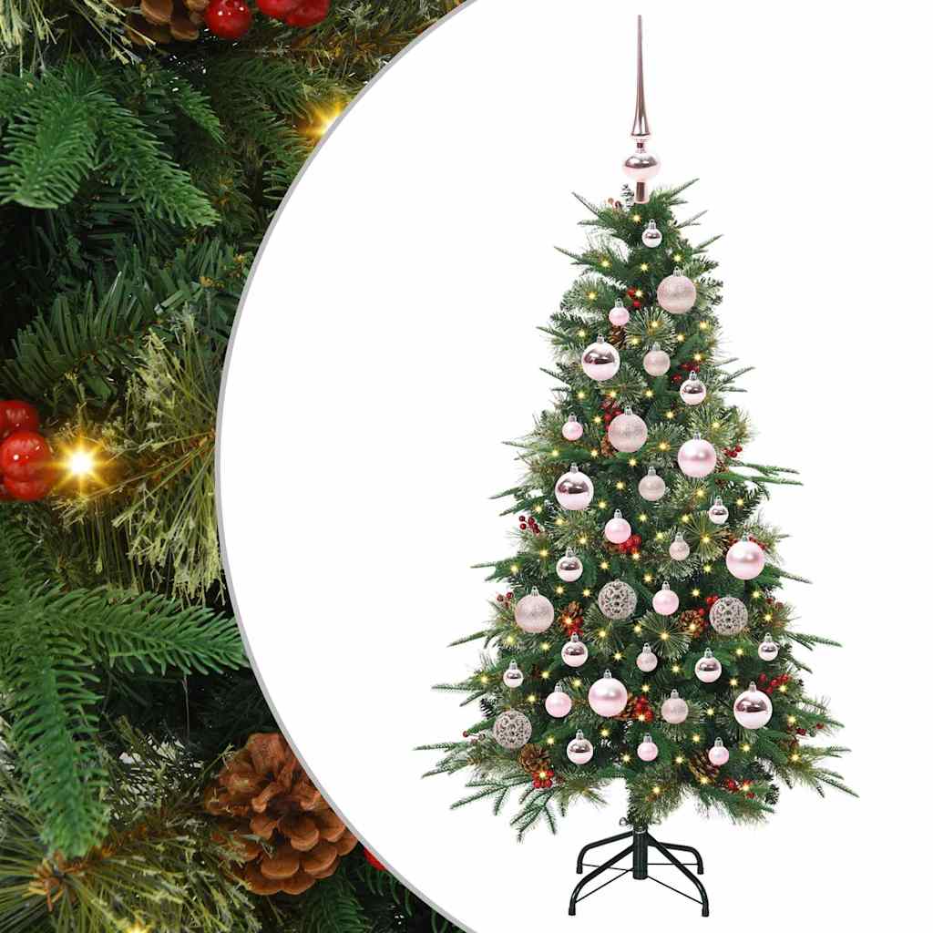Vidaxl kunstmatige inklapbare kerstboom groen 120 cm pe en pvc