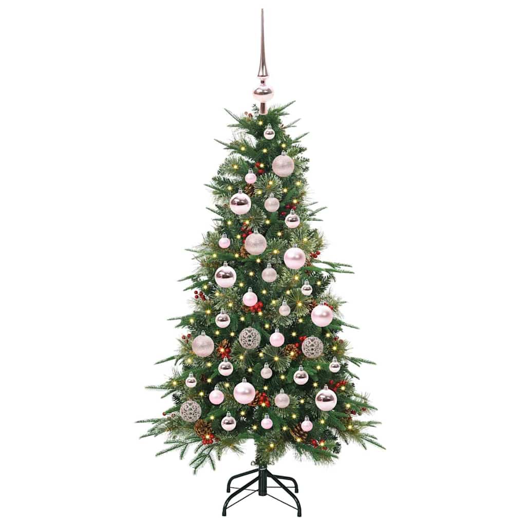 Vidaxl kunstmatige inklapbare kerstboom groen 120 cm pe en pvc