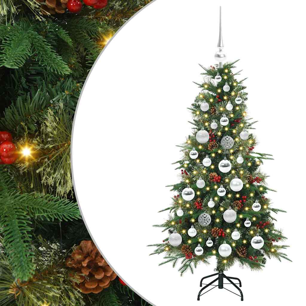 Vidaxl kunstmatige inklapbare kerstboom groen 120 cm pe en pvc