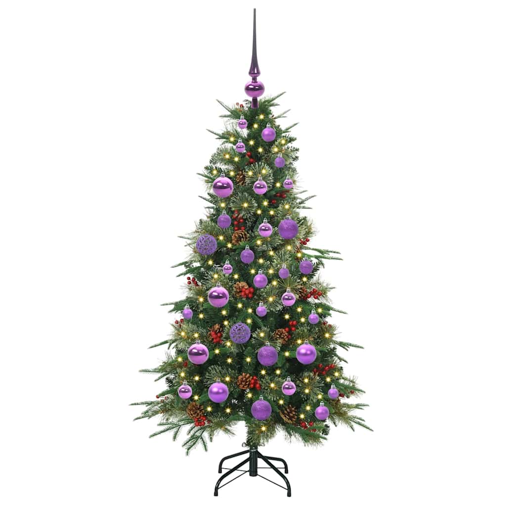 Vidaxl kunstmatige inklapbare kerstboom groen 120 cm pe en pvc