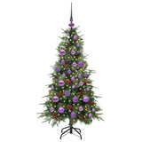 Vidaxl kunstmatige inklapbare kerstboom groen 120 cm pe en pvc