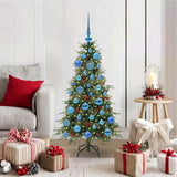 Vidaxl kunstmatige inklapbare kerstboom groen 120 cm pe en pvc