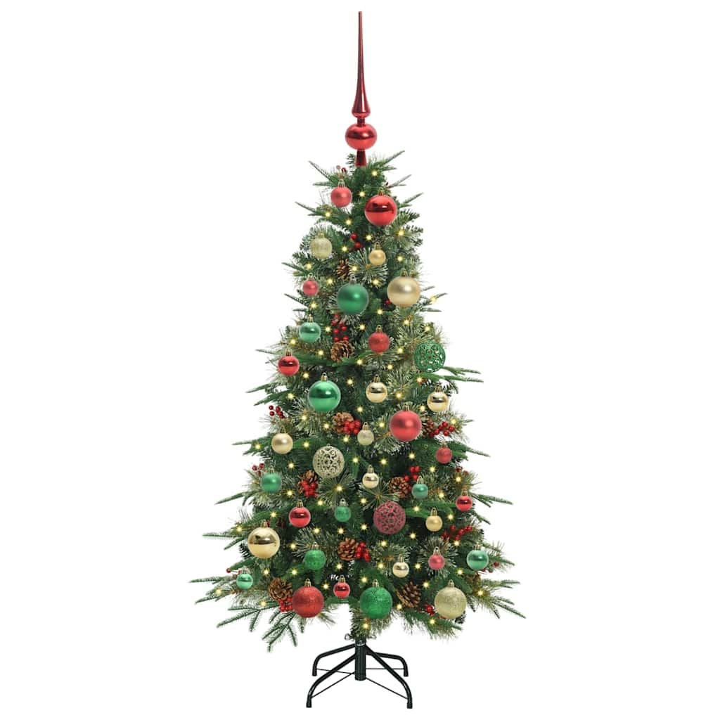 Vidaxl kunstmatige inklapbare kerstboom groen 120 cm pe en pvc