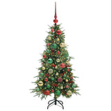 Vidaxl kunstmatige inklapbare kerstboom groen 120 cm pe en pvc
