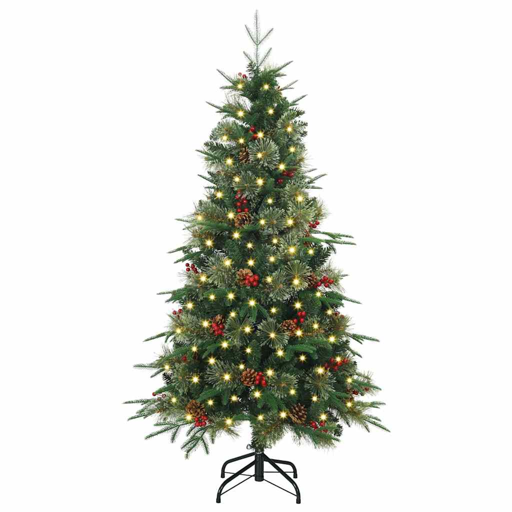 Vidaxl kunstmatige inklapbare kerstboom groen 150 cm pe en pvc