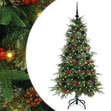 Vidaxl kunstmatige inklapbare kerstboom groen 150 cm pe en pvc