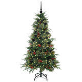 Vidaxl kunstmatige inklapbare kerstboom groen 150 cm pe en pvc