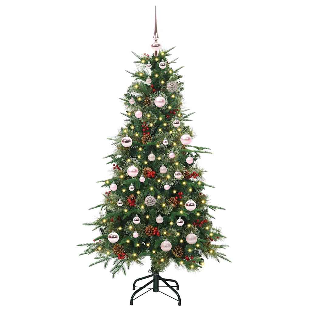 Vidaxl kunstmatige inklapbare kerstboom groen 150 cm pe en pvc