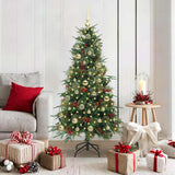 Vidaxl kunstmatige inklapbare kerstboom groen 150 cm pe en pvc