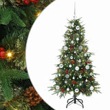 Vidaxl kunstmatige inklapbare kerstboom groen 150 cm pe en pvc
